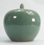 Chinese crackle glazed Jar & cover: height 22.