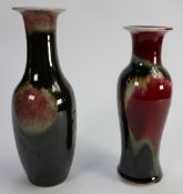 Chinese Flambe Vase high fired vase: with similar item, height of tallest 24.