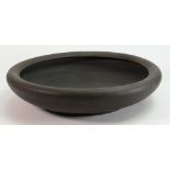 19th century Wedgwood black Basalt large shallow bowl: Impressed WEDGWOOD, diameter 35cm.