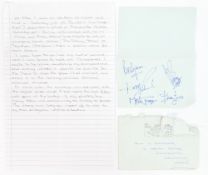 Rolling stones five band member signatures 1964: Full provenance declaration by original recipient