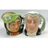 Royal Doulton Large Character Jugs: Sairey Gamp & The Lawyer D6498(chip to base)