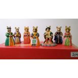 Royal Doulton Bunnykins figures: Henry VIII DB305, Anne Boleyn DB307, Jane Seymour DB308,