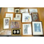 A collection of framed prints(14):