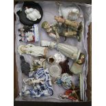 A collection of ceramic figurines to include: Lladro, Royal Copenhagen, Fairing, oriental items