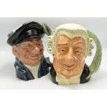 Royal Doulton large Character jugs: Lobster Man D6617 & The Lawyer D6498(2)