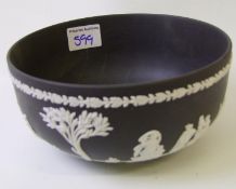 A Wedgwood Black Basalt Fruit Bowl: