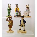 Royal Doulton Bunnykins figures to include: DB248 Digger (Aussie infantry), DB250 Drummer Style Two,