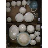 A large collection of Royal Doulton April showers tea and dinner ware: 2 trays
