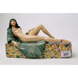 Kevin Francis/ Peggy Davies erotic figure of a Recumbent Lady: Artist original colourway by Victoria