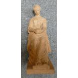 Terracotta Figure of Agrippina: makers mark to rear, height 24cm