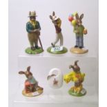 Royal Doulton Bunnykins figures to include: DB289 Easter Treat, DB291 Congratulations, DB292