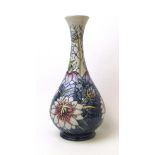 Moorcroft love in a mist vase: Designed by Rachel Bishop, limited edition. Height 31cm