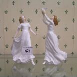 Royal Doulton lady figures: small Thinking of you and Friendship (2)