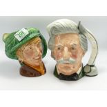 Royal Doulton Large Character Jugs: Arriet & Mark Twain(seconds)(2)