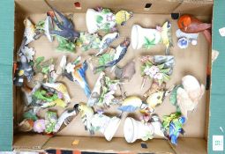 A large collection of Lenox & similar ceramic bird figures: