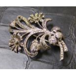 Vintage Silver Marcasite Broach