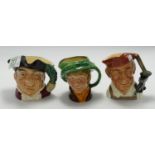 Royal Doulton small Character jugs: Blacksmith , Arriet & Mine Host (3)