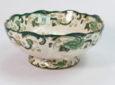 Masons chartreuse patterned footed bowl: diameter 26cm