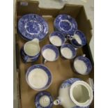 George Jones Blue & White Abbey Ware Tea Set: