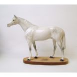 Beswick Large Grey Race Horse 1564: re glued to base