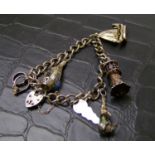 Silver Charm Bracelet 43 grams: