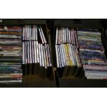 A large collection of DVD's: Only Fools and Horses, movies etc (2 trays).