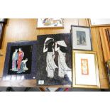 A collection of Oriental Prints & Plaques(4)