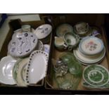 A mixed collection of items to include: Ridgway Homemaker Plates, Meakins Wishing Well side