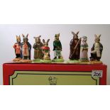 Royal Doulton Bunnykins figures from The Robin Hood Collection comprising of Prince John DB266, Maid