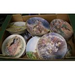 A collection of Coalport cabinet plates: bird, wildlife themes etc.