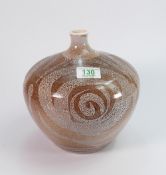 Francis Glanville Cooper studio pottery vase: 21.5cm