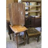 Dark Wood Table, Chair & Firescreen(3):