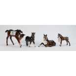 Beswick brown foals to include: large foal head down 947, small thoroughbred 1816 ( 1st version),