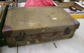 A flaxite vintage d-mob suitcase: