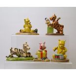 Royal Doulton Winnie the Pooh figures: Rum, tum, tum Winnie on his drum WP63, Happy Christmas