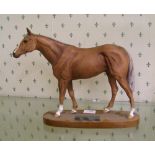 Beswick Connoisseur Racehorse Grundy on wood base 2558: