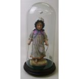 Continental Large Domed Heubach Child Skipping Figure : with early 20th Century dome height 44.