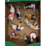 Beswick Pig Promenade figures : (8)