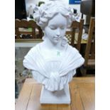 Large Classical Resin Bust: height 51cm