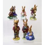 Royal Doulton Bunnykins figures to include: DB1 Family Photograph, DB2 Buntie Bunnykins Helping