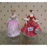 Royal Doulton lady figures: Alison HN3264 and Stephanie HN2811 (2)