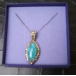 Silver Turquoise Necklace: