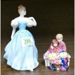 Royal Doulton Lady figure Enchantment HN2178 : together with boxed Classics miniature figure The