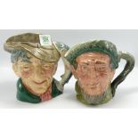 Royal Doulton large Character jugs: Auld Mac D5823 & The Poacher D6429(2)