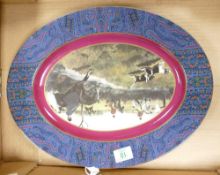 Large Wedgwood For Ralph Lauren Berkshire Hunt Patterned large platter: diameter widest 42cm