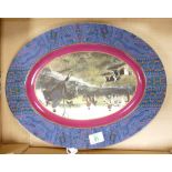 Large Wedgwood For Ralph Lauren Berkshire Hunt Patterned large platter: diameter widest 42cm