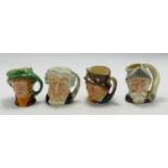 A collection of Royal Doulton miniature character jugs to include: Arriet, The Lawyer, Arry & Don