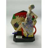 Kevin Francis Tea With Clarice Cliffe Figure: limited edition, with Clarice in Paisley blue dress