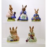 Royal Doulton Bunnykins figures to include: DB6 Clean Sweep, DB7 Daisie Bunnykins Spring Time, DB8