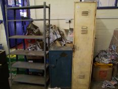 Mid Century Floor Standing Steel Industrial Locker: similar smaller item & shelving unit(3)